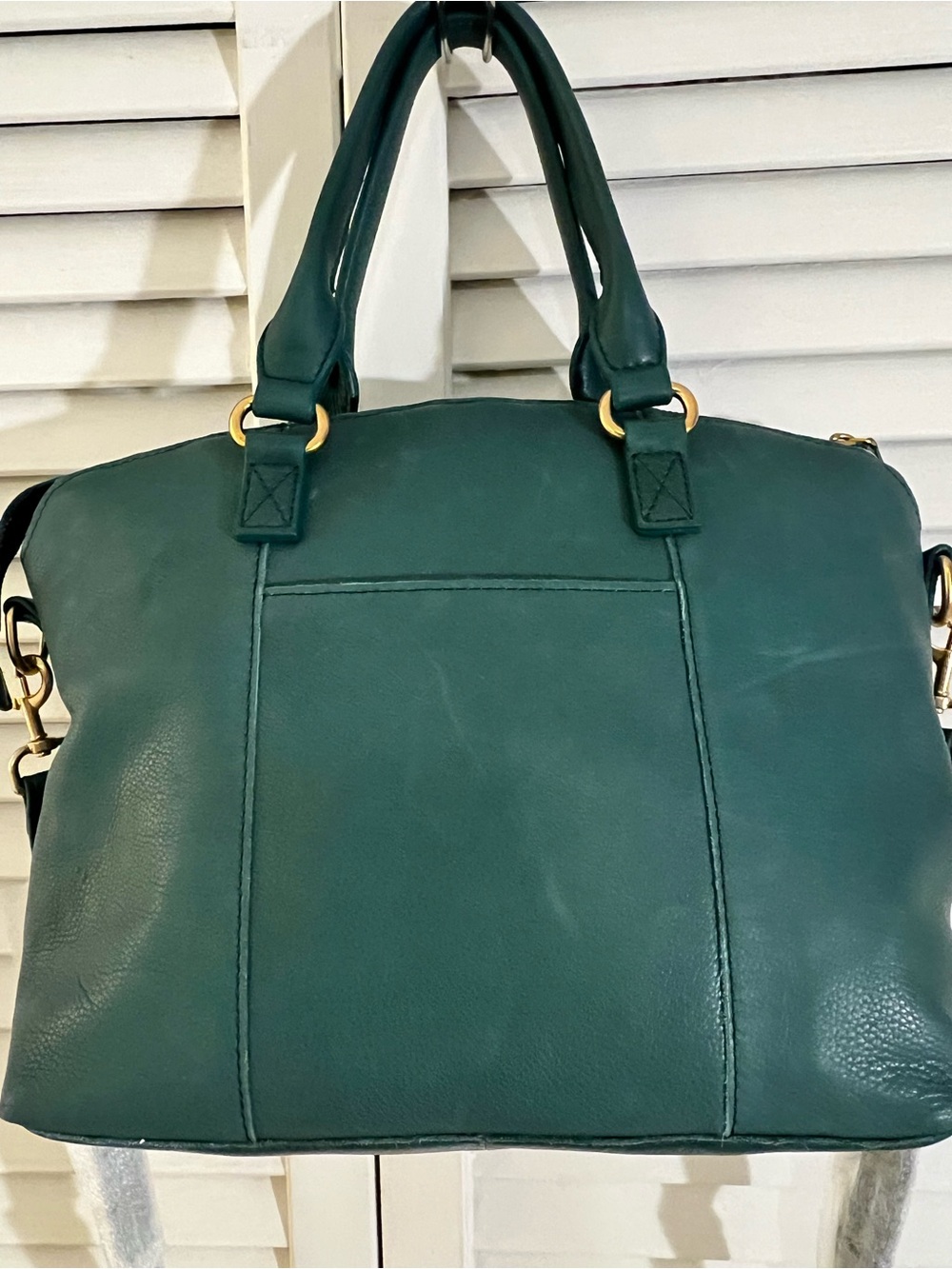 New American Leather Co. Carrie Dome Satchel/crossbody dark teal - Picture 10 of 16
